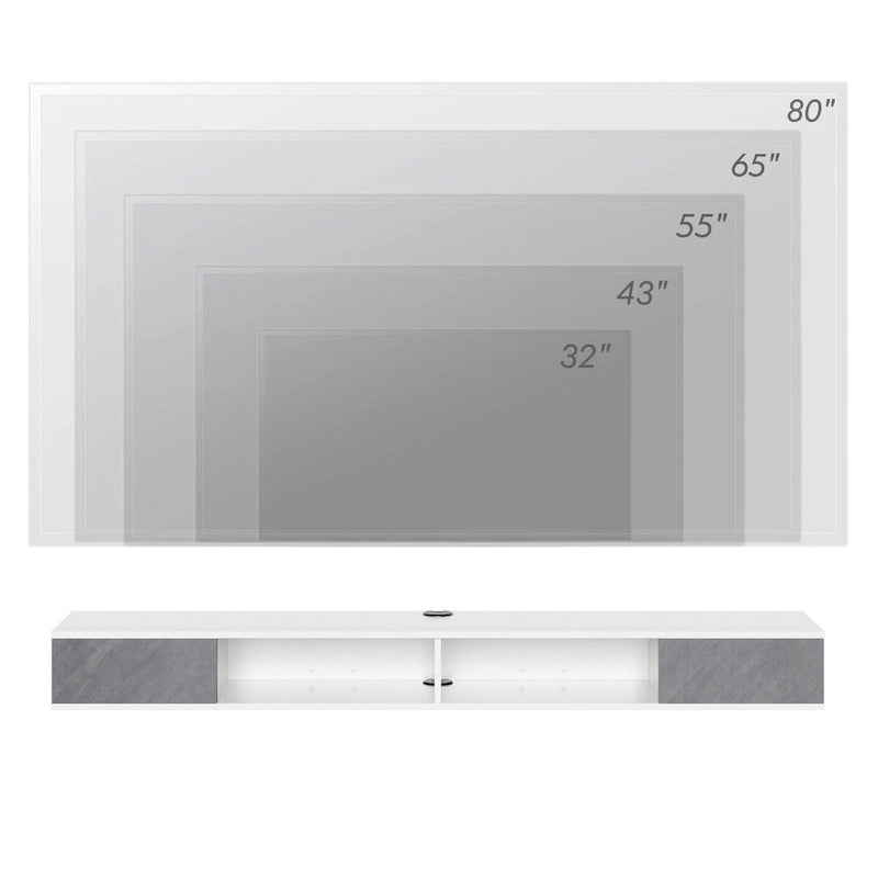Meuble TV flottant mural, Meuble TV suspendu
