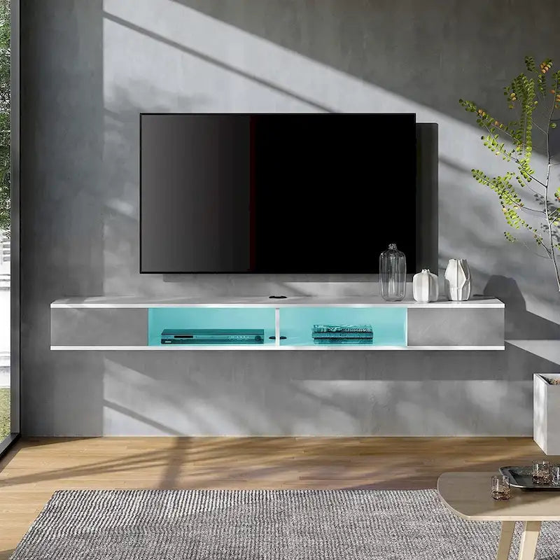 Meuble TV flottant mural, Meuble TV suspendu