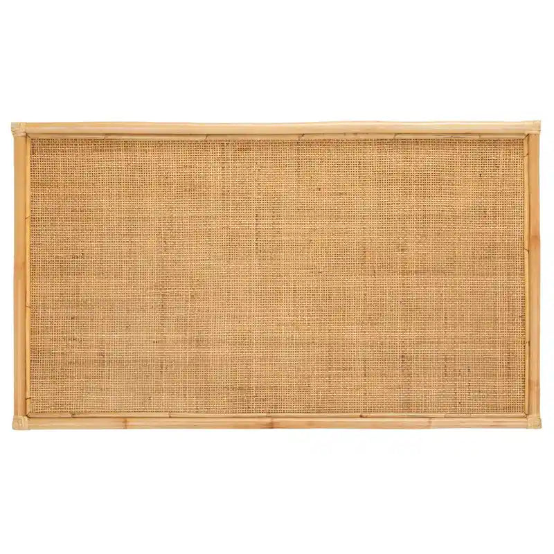Table basse rectangulaire en rotin ambiance tropicale bohème bord de mer