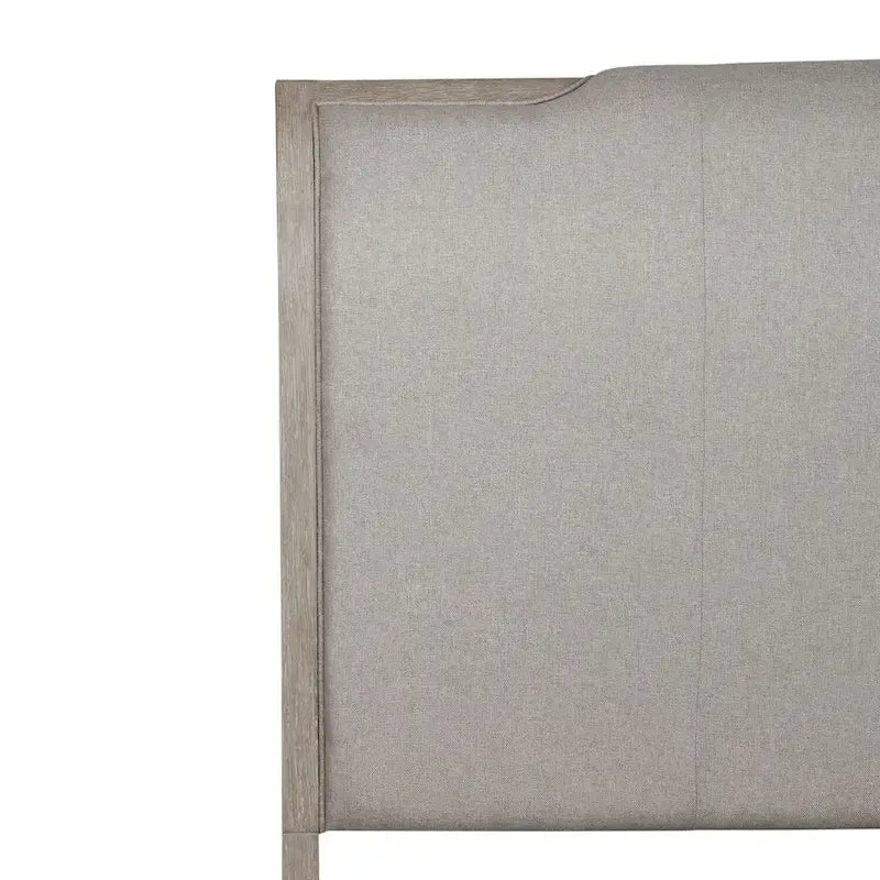 Lit tapissier King taupe délavé et champagne argenté