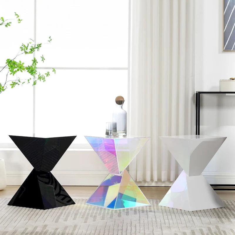 Table d'appoint moderne en acrylique, Tables d'appoint extérieures