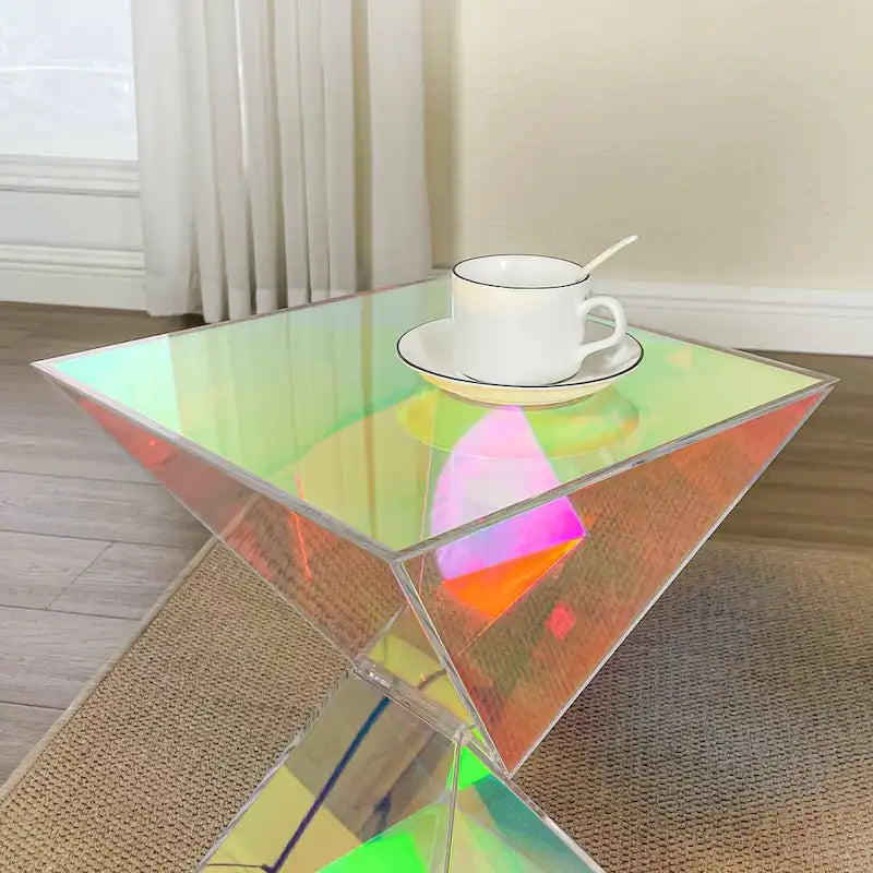 Table d'appoint moderne en acrylique, Tables d'appoint extérieures