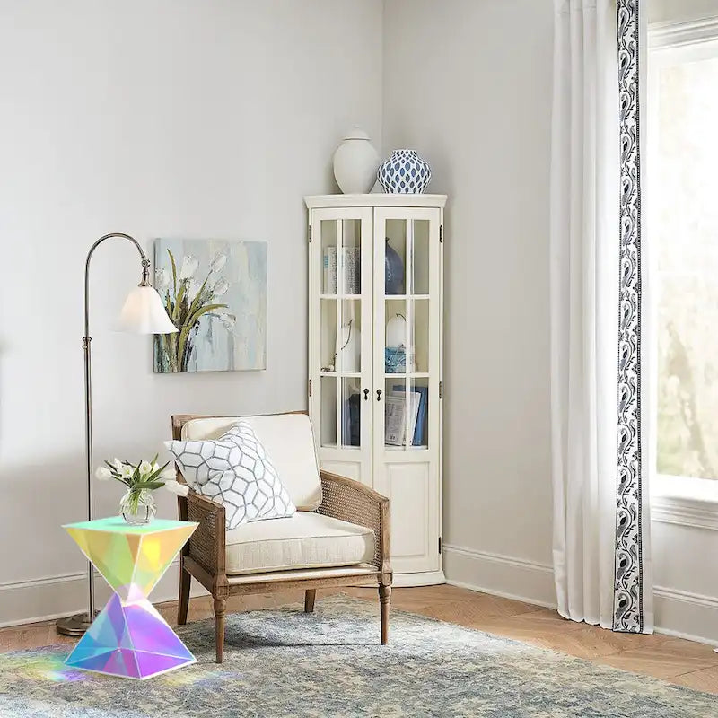 Table d'appoint moderne en acrylique, Tables d'appoint extérieures