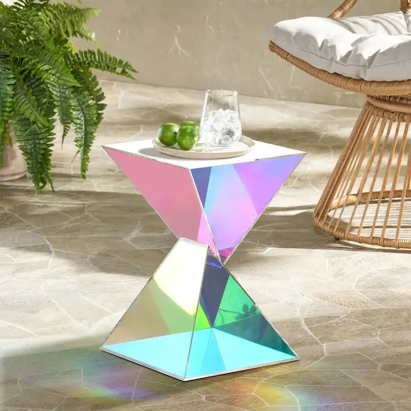 Table d'appoint moderne en acrylique, Tables d'appoint extérieures