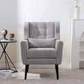 Fauteuils d'appoint rembourrés, fauteuil club avec pieds en bois