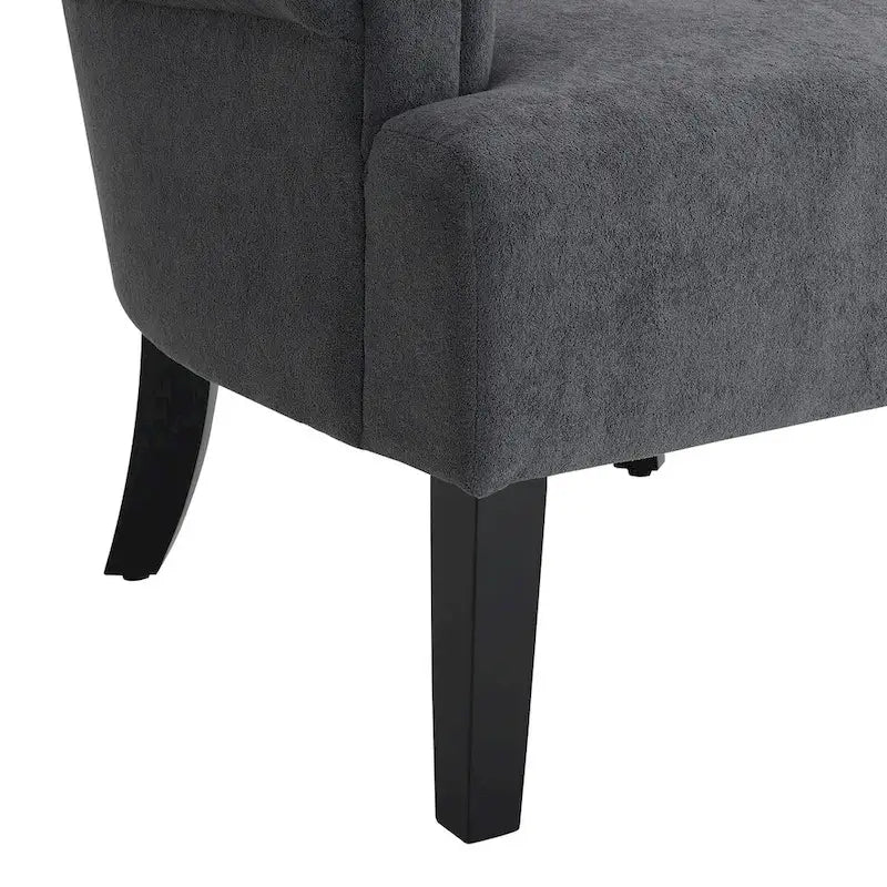 Fauteuils d'appoint rembourrés, fauteuil club avec pieds en bois