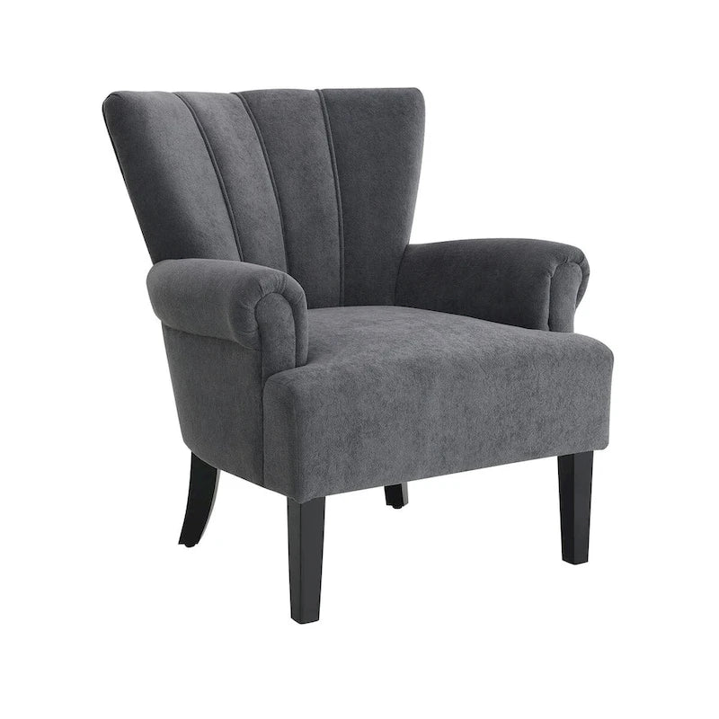 Fauteuils d'appoint rembourrés, fauteuil club avec pieds en bois