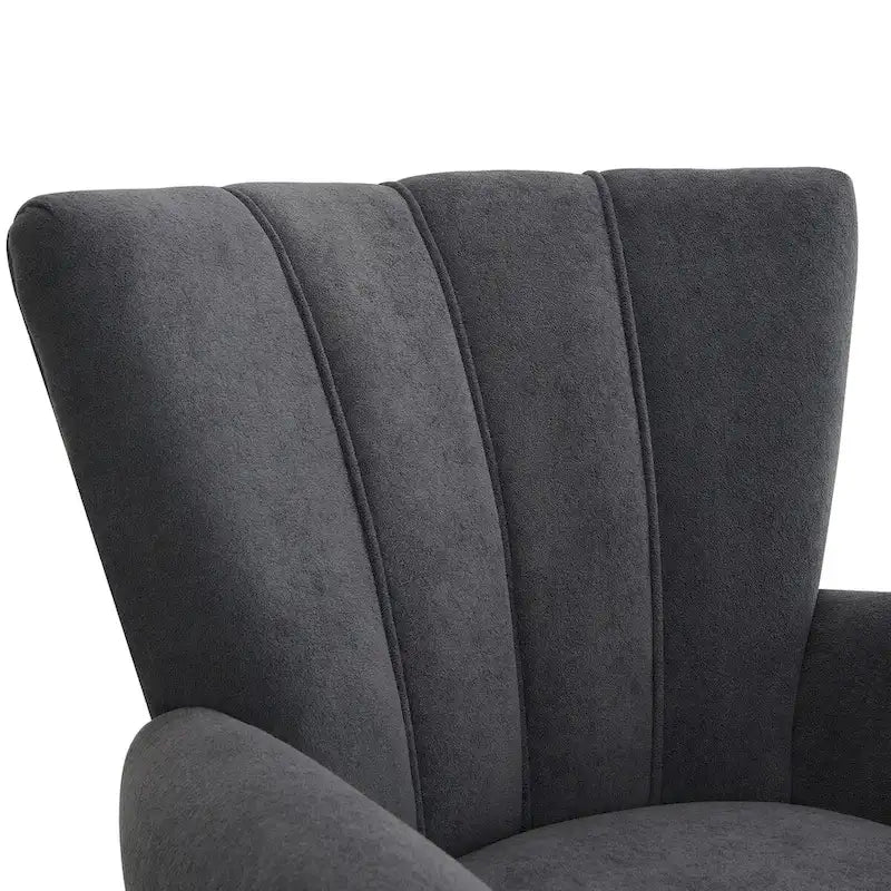 Fauteuils d'appoint rembourrés, fauteuil club avec pieds en bois