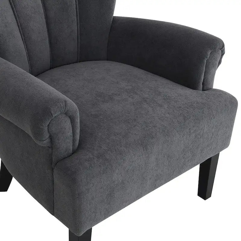 Fauteuils d'appoint rembourrés, fauteuil club avec pieds en bois