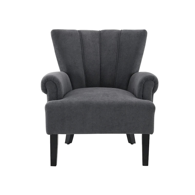 Fauteuils d'appoint rembourrés, fauteuil club avec pieds en bois