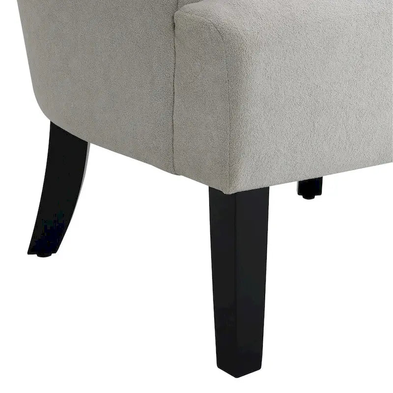 Fauteuils d'appoint rembourrés, fauteuil club avec pieds en bois