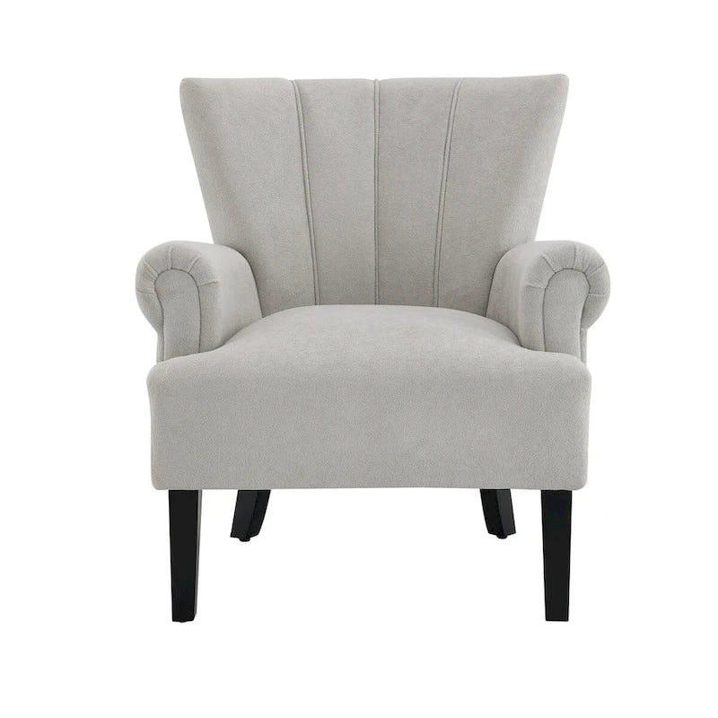 Fauteuils d'appoint rembourrés, fauteuil club avec pieds en bois