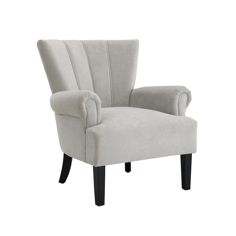 Fauteuils d'appoint rembourrés, fauteuil club avec pieds en bois