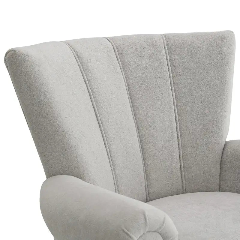 Fauteuils d'appoint rembourrés, fauteuil club avec pieds en bois