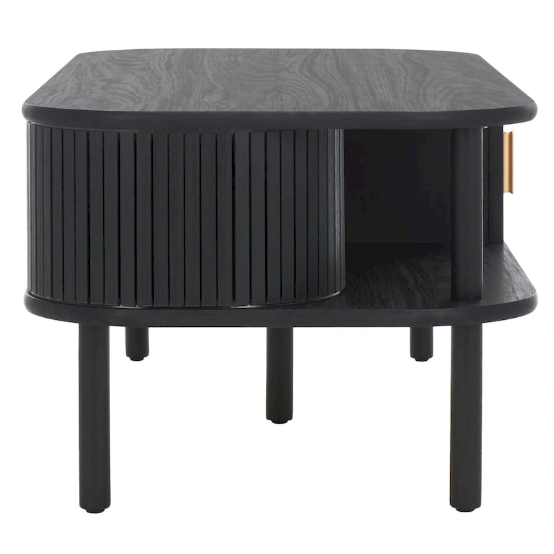 Table basse à portes coulissantes
