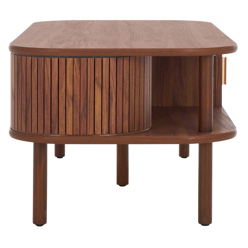 Table basse à portes coulissantes