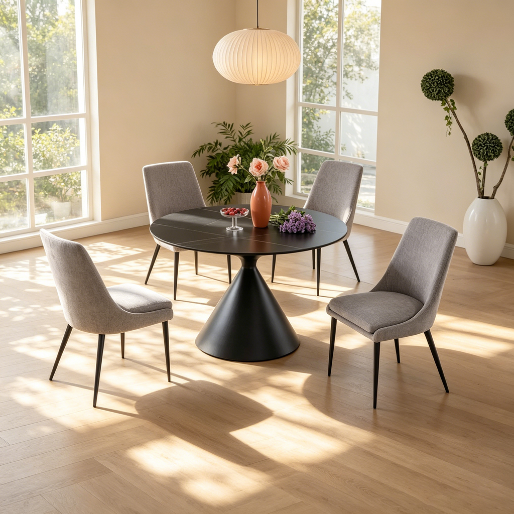 Table de salle à manger avec plateau en céramique