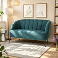 Causeuse en tissu moderne avec pieds épingle